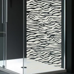 Ambiance Sticker Film Fenêtre Anti Regard Occultant - MOTIF PEAU DE TIGRE - Stickers Autocollant Brise-Vue pour Vitre & Porte de Douche - 150x45cm- Film Occultant Pour Vitrage