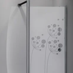 Ambiance Sticker Film Occultant Pour Vitrage<Film Fenêtre Anti Regard Occultant - FLEURS ARTISTIQUES - Stickers Autocollant Brise-Vue pour Vitre & Porte de Douche - 145x55cm