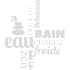 Ambiance Sticker Film Occultant Pour Vitrage<Film Fenêtre Anti Regard Occultant - DOUCHE ZEN - Stickers Autocollant Brise-Vue pour Vitre & Porte de Douche - 100x80cm
