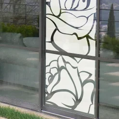 Ambiance Sticker Film Fenêtre Anti Regard Occultant - ROSES - Stickers Autocollant Brise-Vue pour Vitre & Porte de Douche - 185x55cm- Film Occultant Pour Vitrage