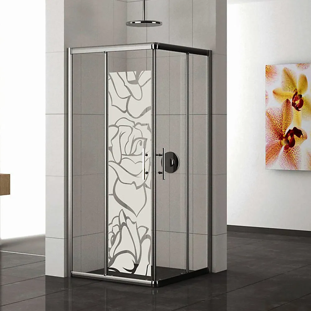 Ambiance Sticker Film Fenêtre Anti Regard Occultant - ROSES - Stickers Autocollant Brise-Vue pour Vitre & Porte de Douche - 185x55cm- Film Occultant Pour Vitrage