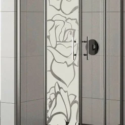 Ambiance Sticker Film Fenêtre Anti Regard Occultant - ROSES - Stickers Autocollant Brise-Vue pour Vitre & Porte de Douche - 185x55cm- Film Occultant Pour Vitrage