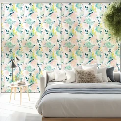 Ambiance Sticker Film Fenêtre Anti Regard Occultant - COMPOSITION FLORALE XL - Stickers pour Vitres & Porte de Douche - 40X200cm- Film Occultant Pour Vitrage