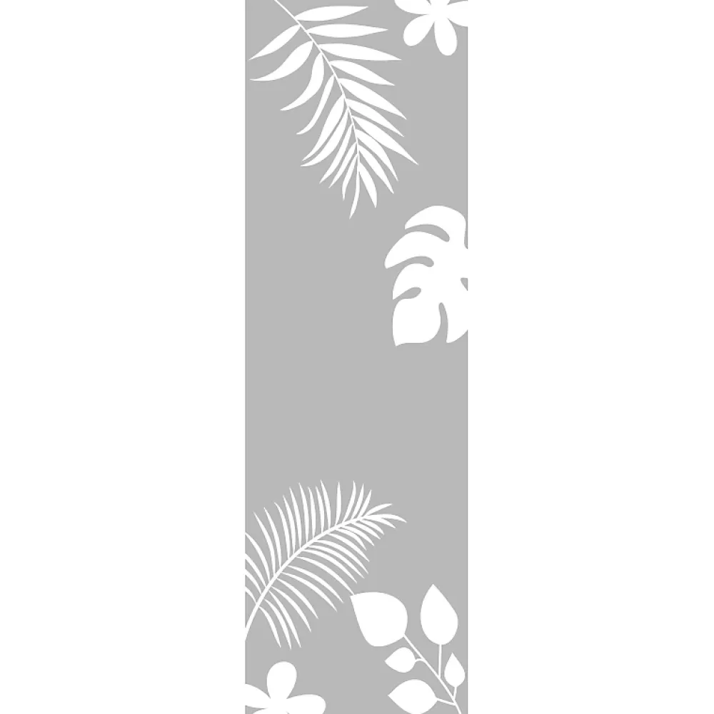 Ambiance Sticker Film Fenêtre Anti Regard Occultant - FEUILLES EXOTIQUES - Stickers Autocollant Brise-Vue pour Vitre & Porte de Douche - 185x55cm- Film Occultant Pour Vitrage