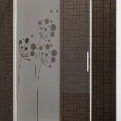 Ambiance Sticker Film Occultant Pour Vitrage<Film Fenêtre Anti Regard Occultant - FLEURS ARTISTIQUES - Stickers Autocollant Brise-Vue pour Vitre & Porte de Douche - 200x75cm