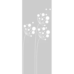 Ambiance Sticker Film Occultant Pour Vitrage<Film Fenêtre Anti Regard Occultant - FLEURS ARTISTIQUES - Stickers Autocollant Brise-Vue pour Vitre & Porte de Douche - 200x75cm