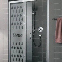 Ambiance Sticker Film Fenêtre Anti Regard Occultant - SHOWER - Stickers Autocollant Brise-Vue pour Vitre & Porte de Douche - 120x35cm- Film Occultant Pour Vitrage
