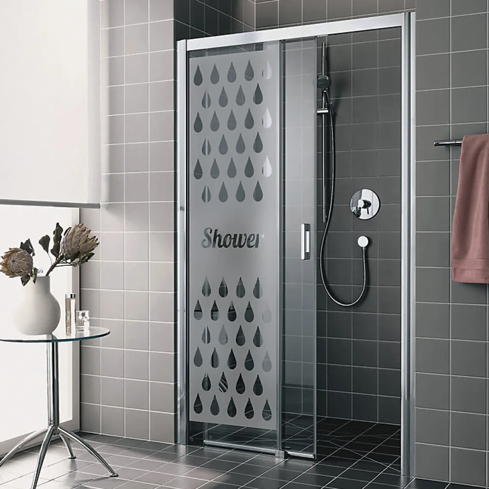 Ambiance Sticker Film Fenêtre Anti Regard Occultant - SHOWER - Stickers Autocollant Brise-Vue pour Vitre & Porte de Douche - 120x35cm- Film Occultant Pour Vitrage