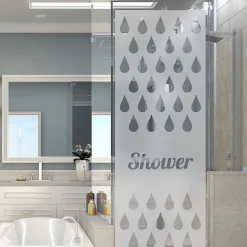 Ambiance Sticker Film Occultant Pour Vitrage<Film Fenêtre Anti Regard Occultant - SHOWER - Stickers Autocollant Brise-Vue pour Vitre & Porte de Douche - 185x55cm