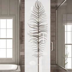 Ambiance Sticker Film Fenêtre Anti Regard Occultant - PLUME - Stickers Autocollant Brise-Vue pour Vitre & Porte de Douche - 150x45cm- Film Occultant Pour Vitrage