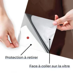 Film miroir sans tain repositionnable pour grand vitrage - Bronze - 120 cm x 1 m - en Rouleau - DIMEXACT- Film Occultant Pour Vitrage