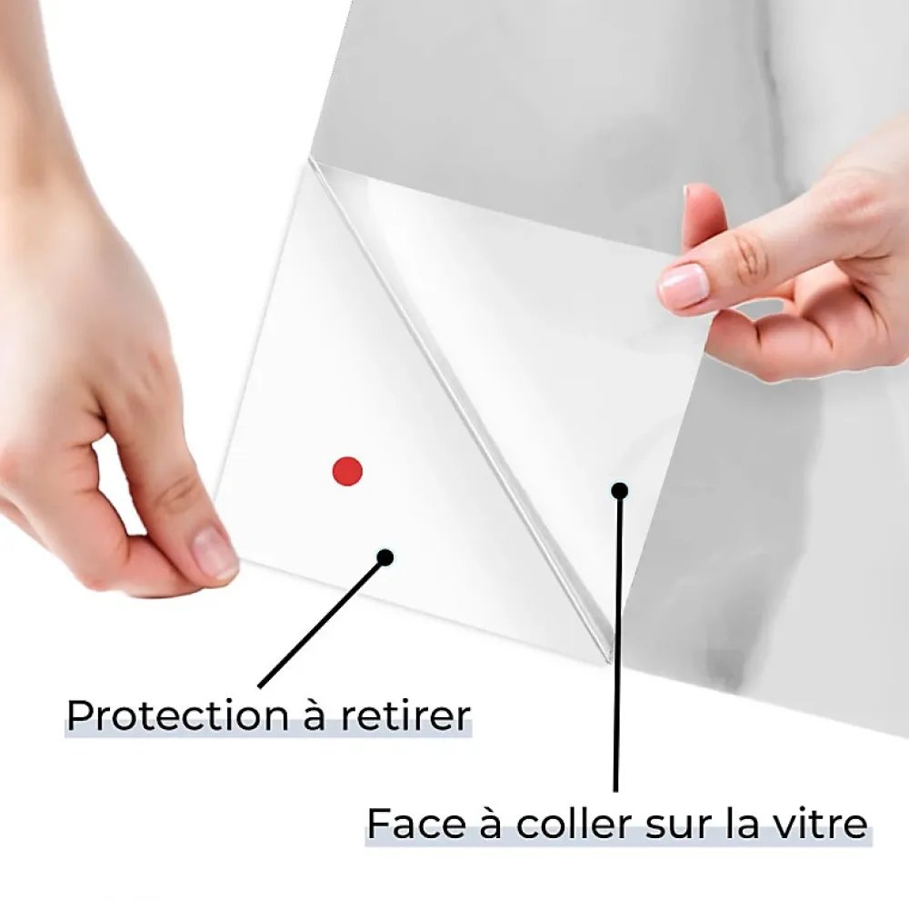 Film occultant blanc brillant pour fenêtre - 123 cm x 2 m - en Rouleau - DIMEXACT- Film Occultant Pour Vitrage