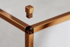 Ilcom Finition angulaire PQ en acier inoxydable pour profils Cuivre poli - 10 mm x 10 mm- Profilé Carrelage