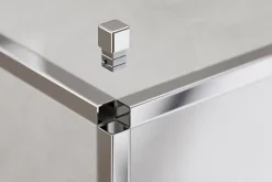 Ilcom Profilé Carrelage<Finition angulaire PQ en acier inoxydable pour profils Argent poli - 12 mm x 12 mm