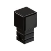 Ilcom Finition angulaire PQ en acier inoxydable pour profils Noir poli - 10 mm x 10 mm- Profilé Carrelage