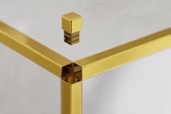 Ilcom Finition angulaire rectifiée PQS en acier inoxydable pour profils Or satiné - 10 mm x 10 mm- Profilé Carrelage
