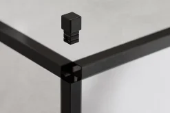 Ilcom Finition angulaire rectifiée PQS en acier inoxydable pour profils Noir satiné - 10 mm x 10 mm- Profilé Carrelage