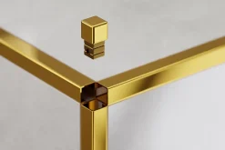 Ilcom Finition angulaire rectifiée PQS en acier inoxydable pour profils Or poli - 10 mm x 10 mm- Profilé Carrelage
