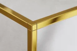 Ilcom Finition angulaire rectifiée PQS en acier inoxydable pour profils Or poli - 10 mm x 10 mm- Profilé Carrelage