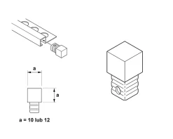 Ilcom Finition angulaire rectifiée PQS en acier inoxydable pour profils Or poli - 12 mm x 12 mm- Profilé Carrelage