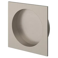 GoodHome Poignée De Porte<Galandage Carré à visser Irvil effet nickel satin gris Ø55.5mm