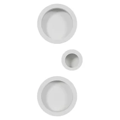GoodHome Poignée De Porte<Galandage rond à visser Minzh mat blanc Ø55mm