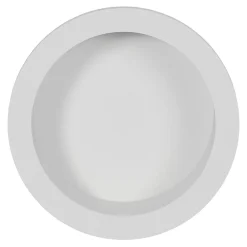 GoodHome Poignée De Porte<Galandage rond à visser Minzh mat blanc Ø55mm