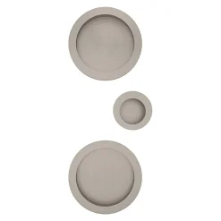GoodHome Galandage rond à visser Minzh effet nickel satin gris Ø55mm- Poignée De Porte
