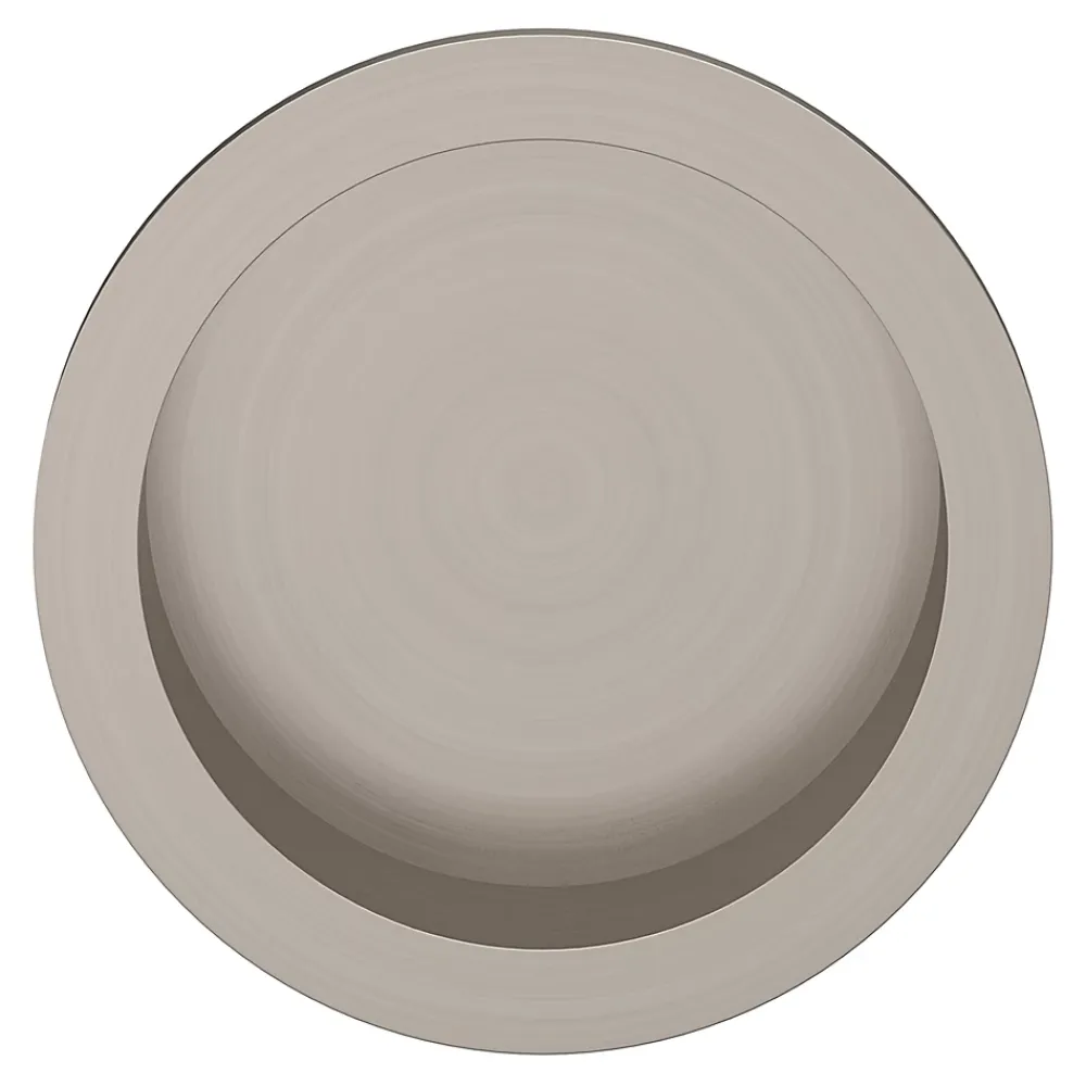 GoodHome Galandage rond à visser Minzh effet nickel satin gris Ø55mm- Poignée De Porte