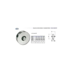 Ibfm Accesoire Pour Volet<Galet 1 roulement gorge ronde - 30 400