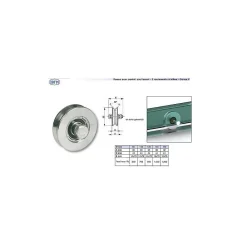 Ibfm Galet 2 roulements à bille gorge V - 30 700- Accesoire Pour Volet