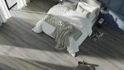 Samklic GAMME PRO - LAME CLIPSABLE TRÈS HAUTE RÉSISTANCE AVEC SOUS-COUCHE INTEGREE. IROKO GRIS FONCÉ - Pack T5 (79m²)- Dalle Et Lame Pvc