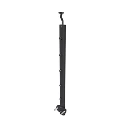 AICA Sanitaire Garde-corps - Aluminium Noir - 100cm - Avec 5 traverses et 1 main courante - Pour intérieur et extérieur - Fixation latérale- Accessoire D'Escalier