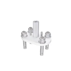 AICA Sanitaire Garde-corps - Pour intérieur et extérieur - Aluminium argenté - Avec 5 traverses et 1 main courante - 200cm - Fixation à plat- Accessoire D'Escalier