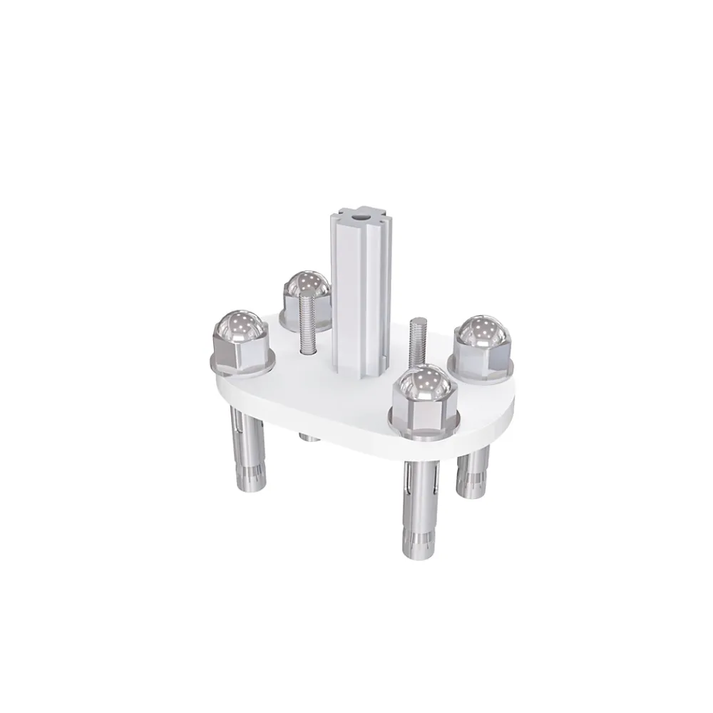 AICA Sanitaire Accessoire D'Escalier<Garde-corps - Pour intérieur et extérieur - Aluminium argenté - Avec 5 traverses et 1 main courante - 100cm - Fixation à plat