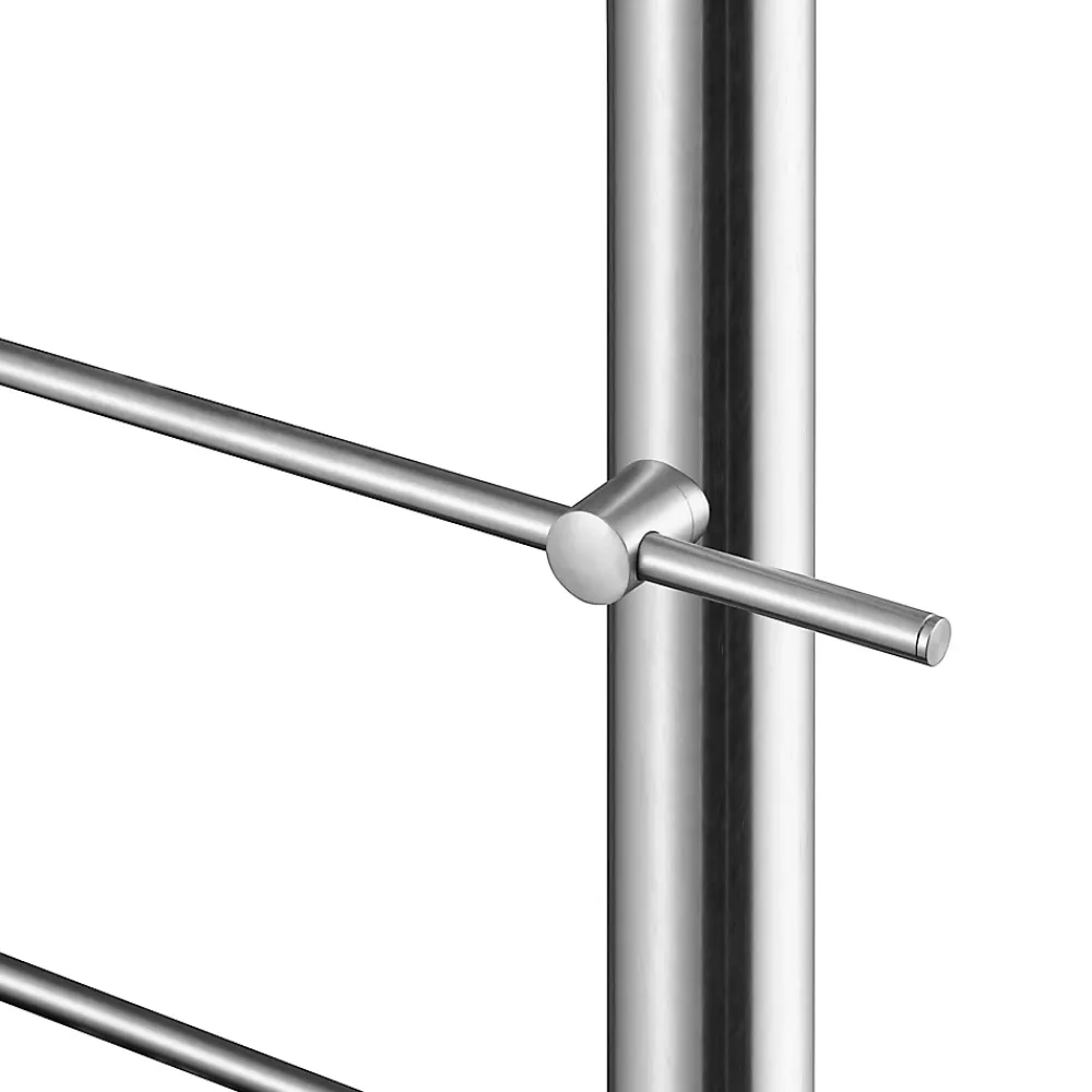 AICA Sanitaire Garde-corps avec main courante, 100cm, en acier inoxydable 304, garde-corps avec 5 traverses, pour intérieur et extérieur- Accessoire D'Escalier