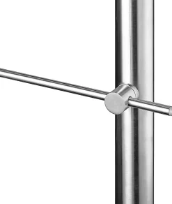 Nature Pro Garde-corps 80cm avec main courante, en acier inoxydable 201, pour intérieur et extérieur, garde-corps avec 3 traverses- Garde-Corps, Balustrade