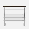 Kordo Garde-Corps, Balustrade<Garde-corps inox main courante bois gris pose latérale, Inoca