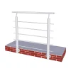 Grand Verre Garde-Corps, Balustrade<Kit Balustrade 1ml garde-corps avec 5 traverses fixation à l'anglaise en aluminium Gris mat