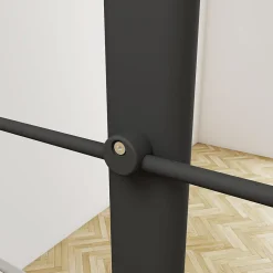 Grand Verre Kit Balustrade 1ml garde-corps avec 5 barreaux fixation à l'anglaise en aluminium noir mat- Garde-Corps, Balustrade