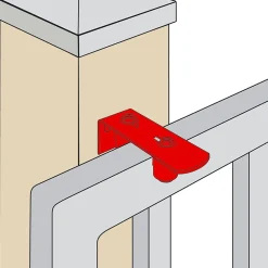 Afbat - Tb Industrie Sas Guide de portail à visser acier zingué blanc Afbat L.250mm H.40mm- Accesoire Pour Volet