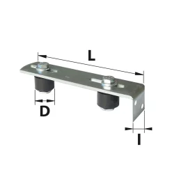 Afbat - Tb Industrie Sas Guide de portail à visser acier zingué blanc Afbat L.250mm H.40mm- Accesoire Pour Volet