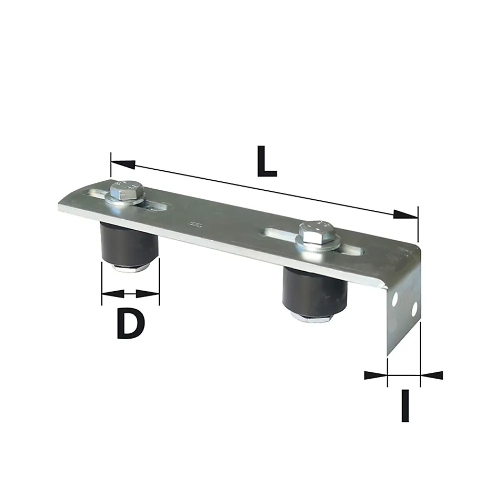 Afbat - Tb Industrie Sas Guide de portail à visser acier zingué blanc Afbat L.250mm H.40mm- Accesoire Pour Volet