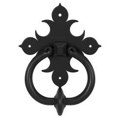 GoodHome Heurtoir de porte extérieur Kilhog noir H.170 mm x l.140 mm- Poignée De Porte Extérieure