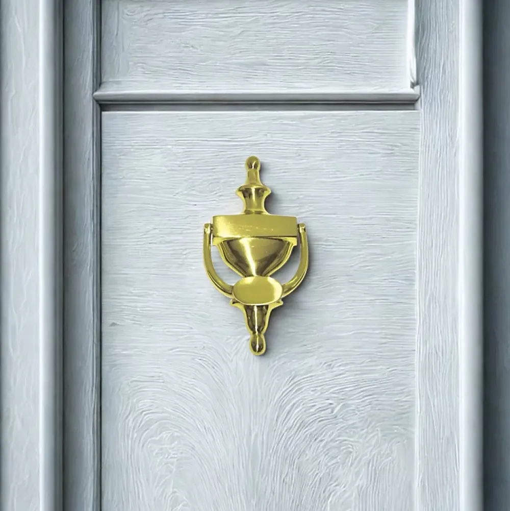 Secury-T Poignée De Porte Extérieure<Heurtoir de porte laiton poli 200X95 mm