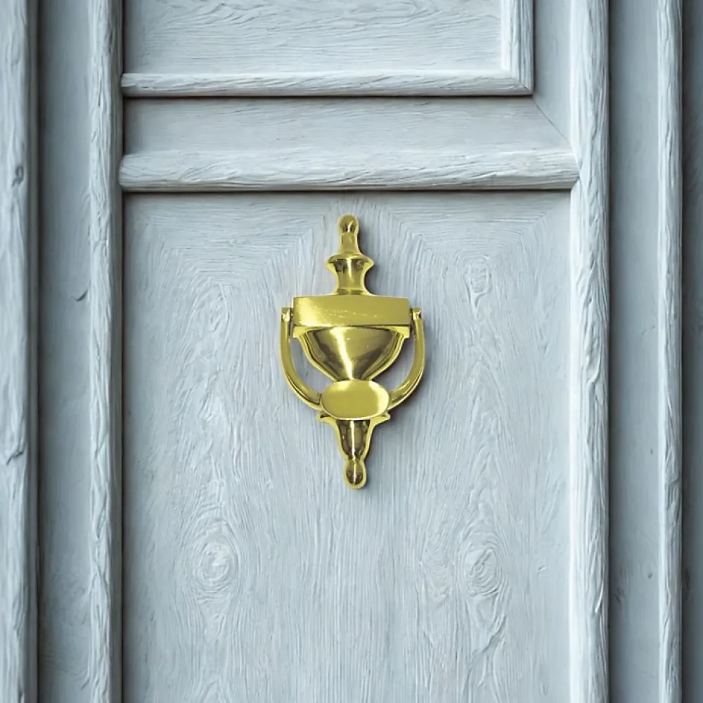 Secury-T Poignée De Porte Extérieure<Heurtoir de porte laiton poli 200X95 mm