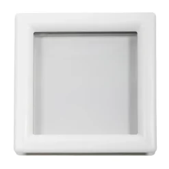 GoodHome Hublot pour porte de garage carré en PVC blanc l.29 x H.29 cm- Accessoire Pour Porte De Garage