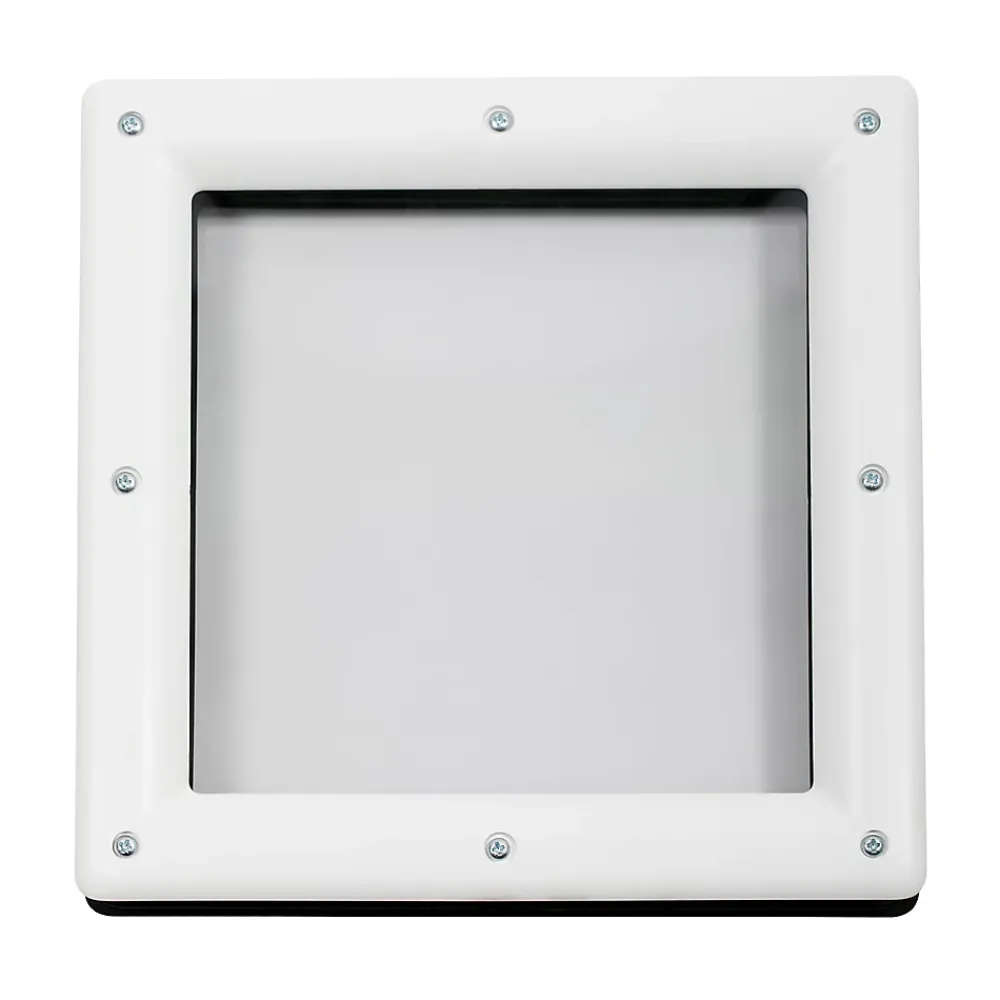 GoodHome Accessoire Pour Porte De Garage<Hublot pour porte de garage carré en PVC noir l.29 x H.29 cm