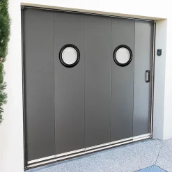 GoodHome Accessoire Pour Porte De Garage<Hublot pour porte de garage circulaire en PVC noir Ø.31,8 x H.31,8 cm