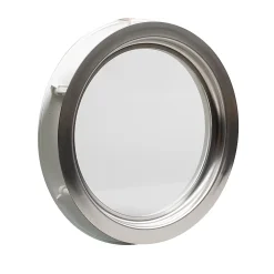 GoodHome Accessoire Pour Porte De Garage<Hublot pour porte de garage circulaire en acier inoxydable argenté Ø.30,5 x H.30,5 cm